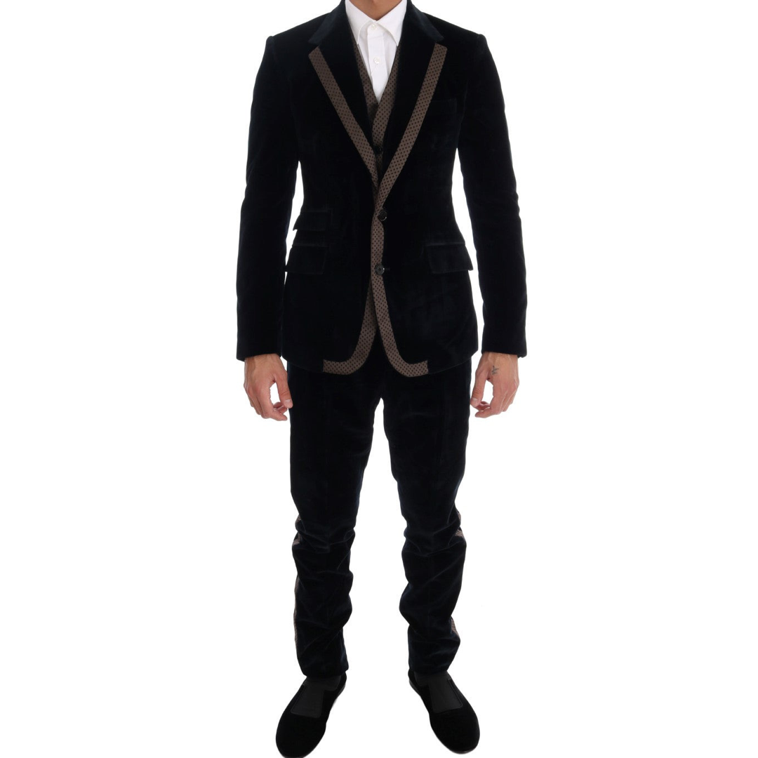 Dolce & Gabbana three-piece velvet suit - Men