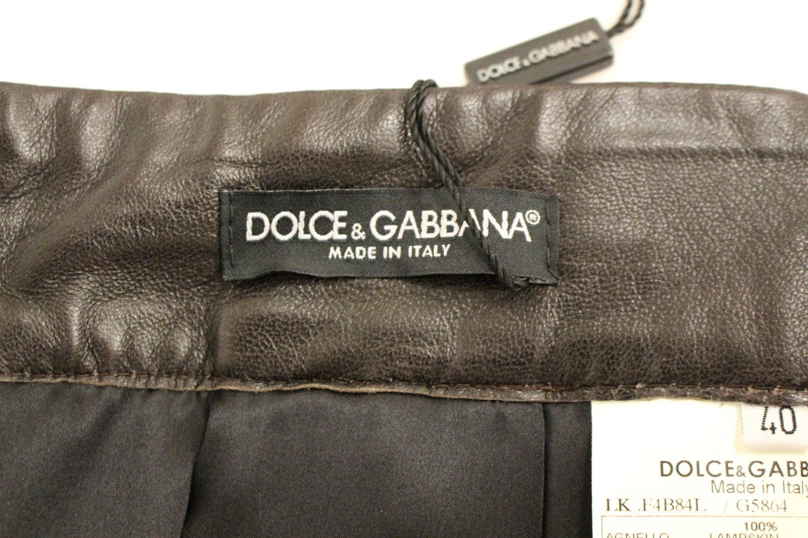 Dolce & Gabbana leather skirt - women