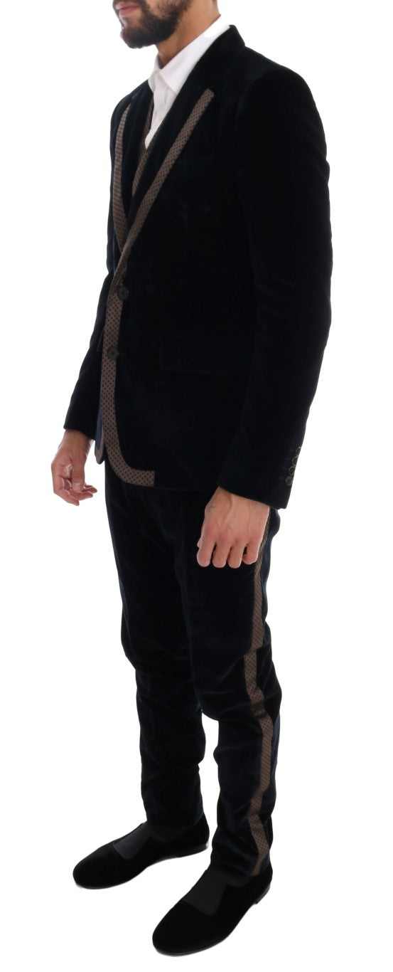 Dolce & Gabbana three-piece velvet suit - Men