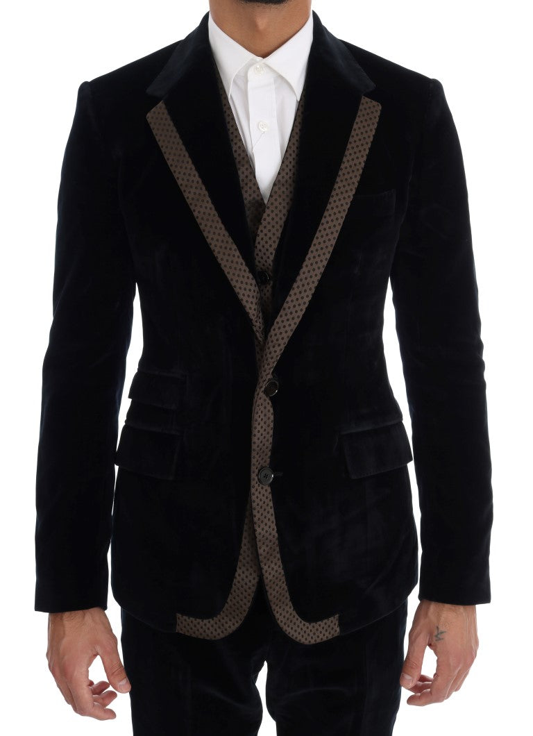 Dolce & Gabbana three-piece velvet suit - Men