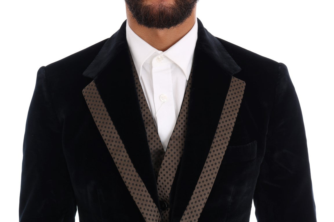 Dolce & Gabbana three-piece velvet suit - Men