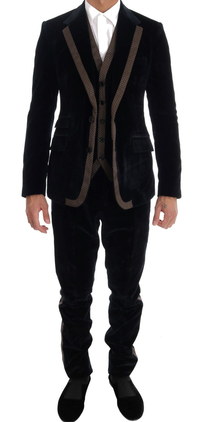 Dolce & Gabbana three-piece velvet suit - Men