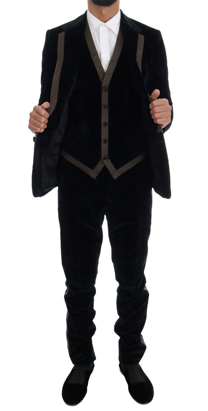 Dolce & Gabbana three-piece velvet suit - Men