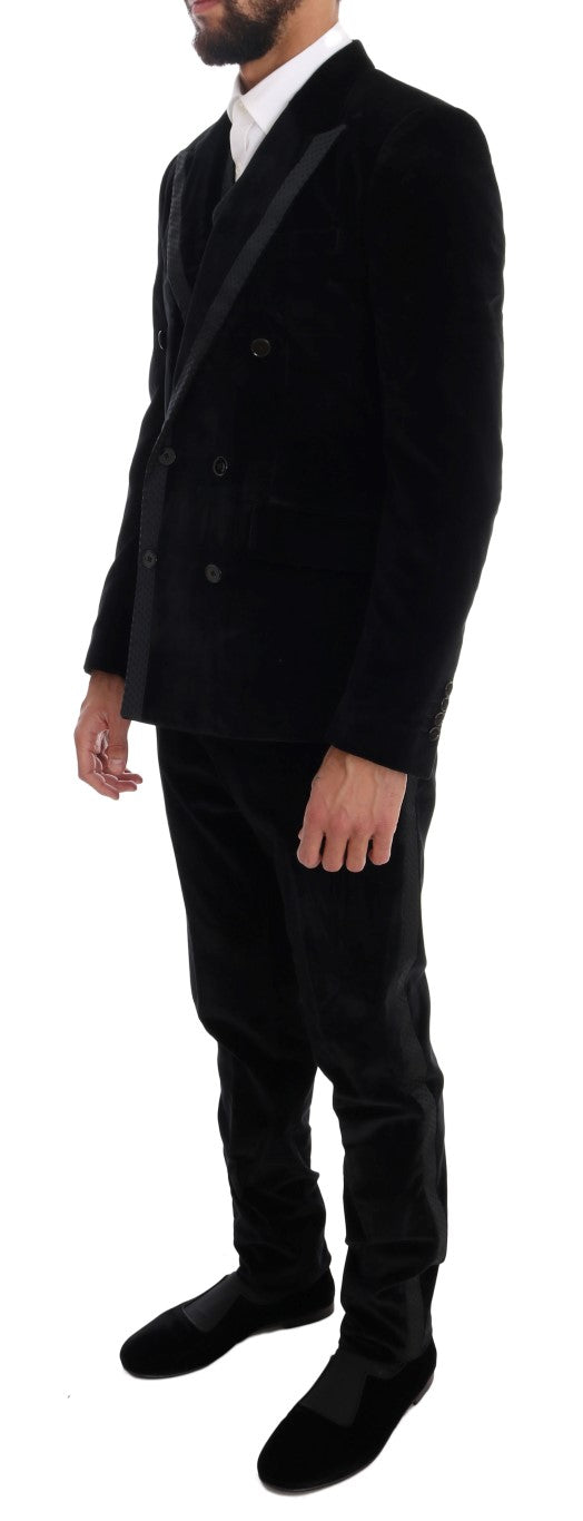 Dolce & Gabbana three-piece velvet suit - Men