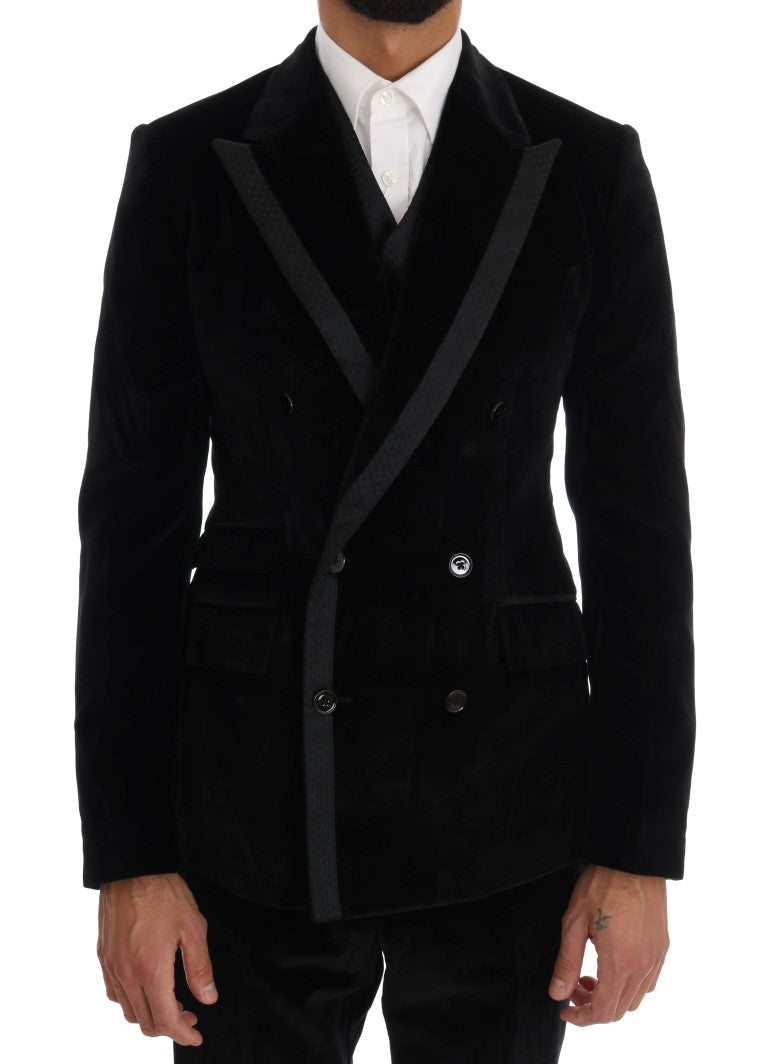 Dolce & Gabbana three-piece velvet suit - Men