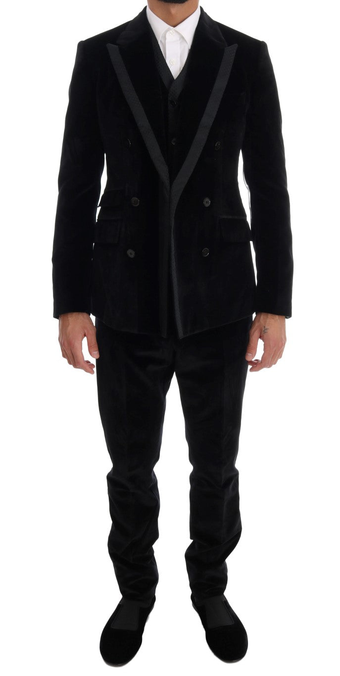 Dolce & Gabbana three-piece velvet suit - Men