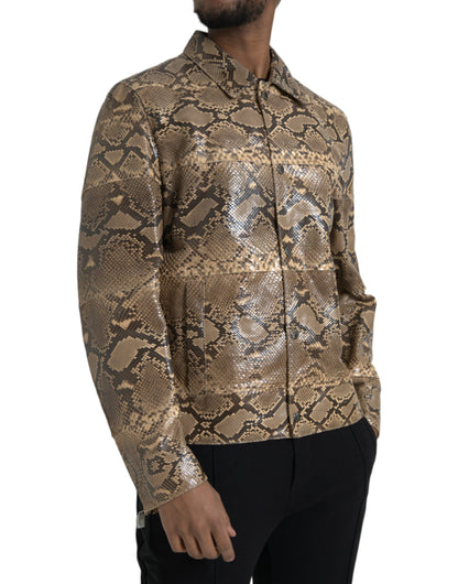 Dolce & Gabbana Python Lederjacke - Herren