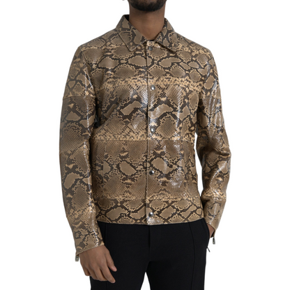 Dolce & Gabbana Python Lederjacke - Herren