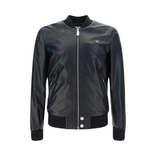 Philipp Plein Lederbomberjacke - Herren