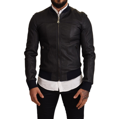 Dolce &amp; Gabbana Leather Bomber Jacket - Men