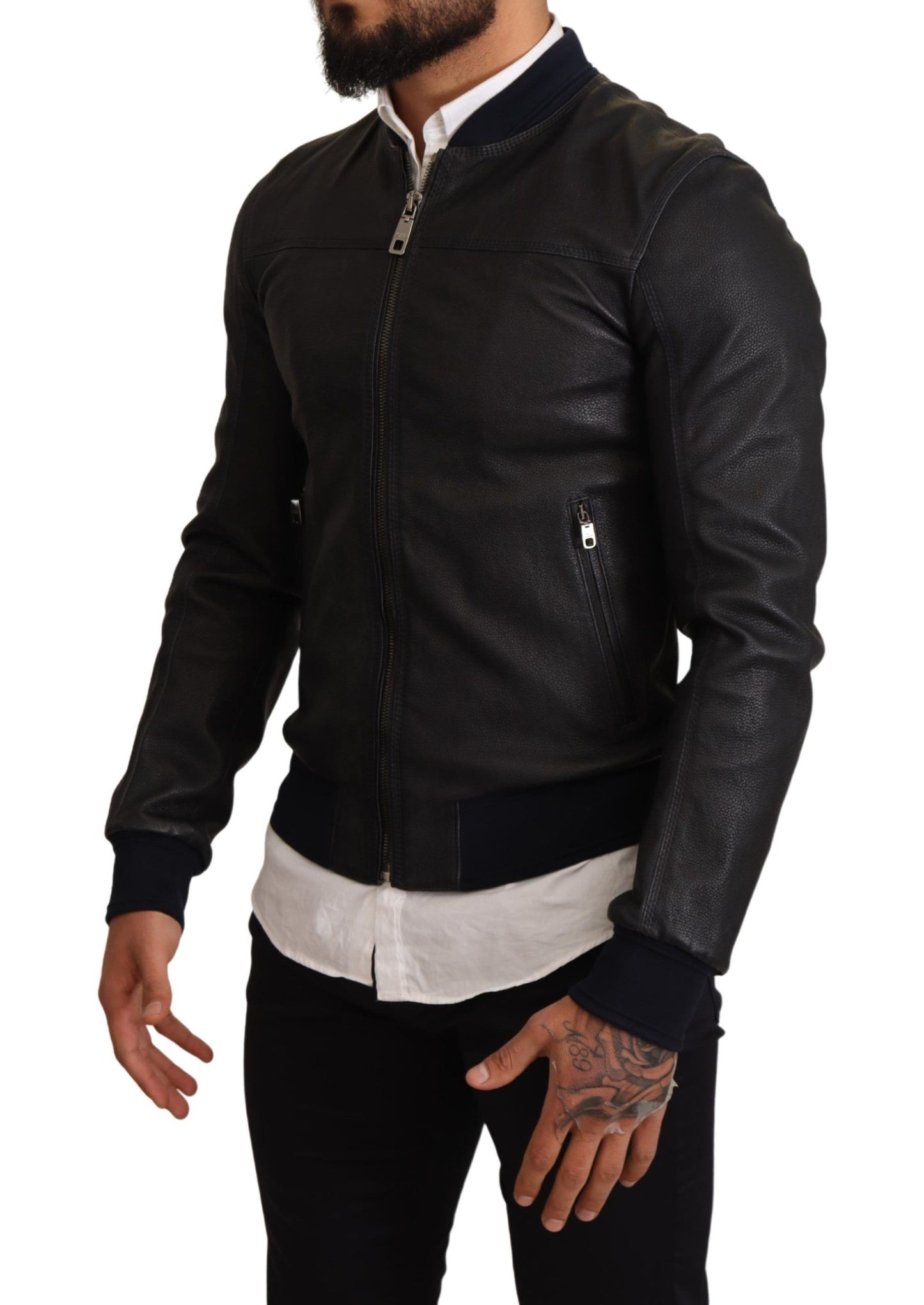 Dolce &amp; Gabbana Leather Bomber Jacket - Men