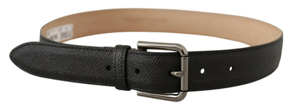 Dolce &amp; Gabbana Black Calfskin Brown Backend Belt