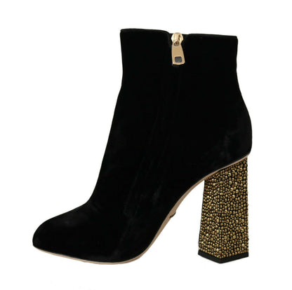 Dolce &amp; Gabbana velvet ankle boots - women