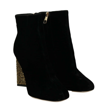 Dolce &amp; Gabbana velvet ankle boots - women